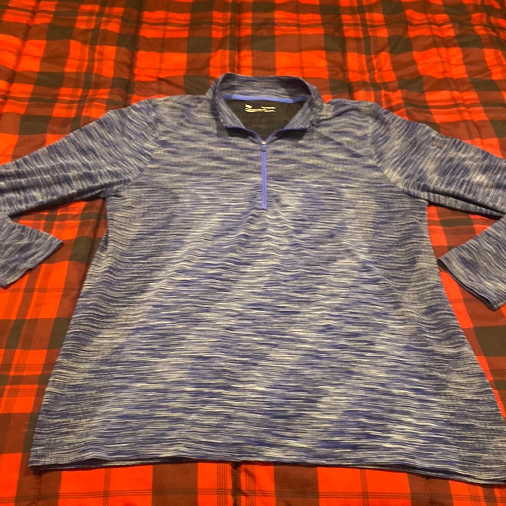 Under Armour Men’s Long Sleeve Heathered Blue Quarter-Zip Shirt